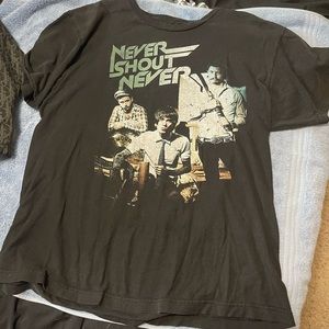 A vintage never shout never band tee